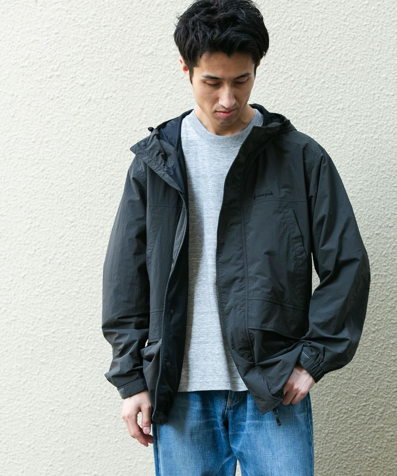 URBAN RESEARCH DOORS「『別注』Snow Peak Apparel&times;DOORS　NYLON TUSSAH PARKA」|ノーカラーコート|