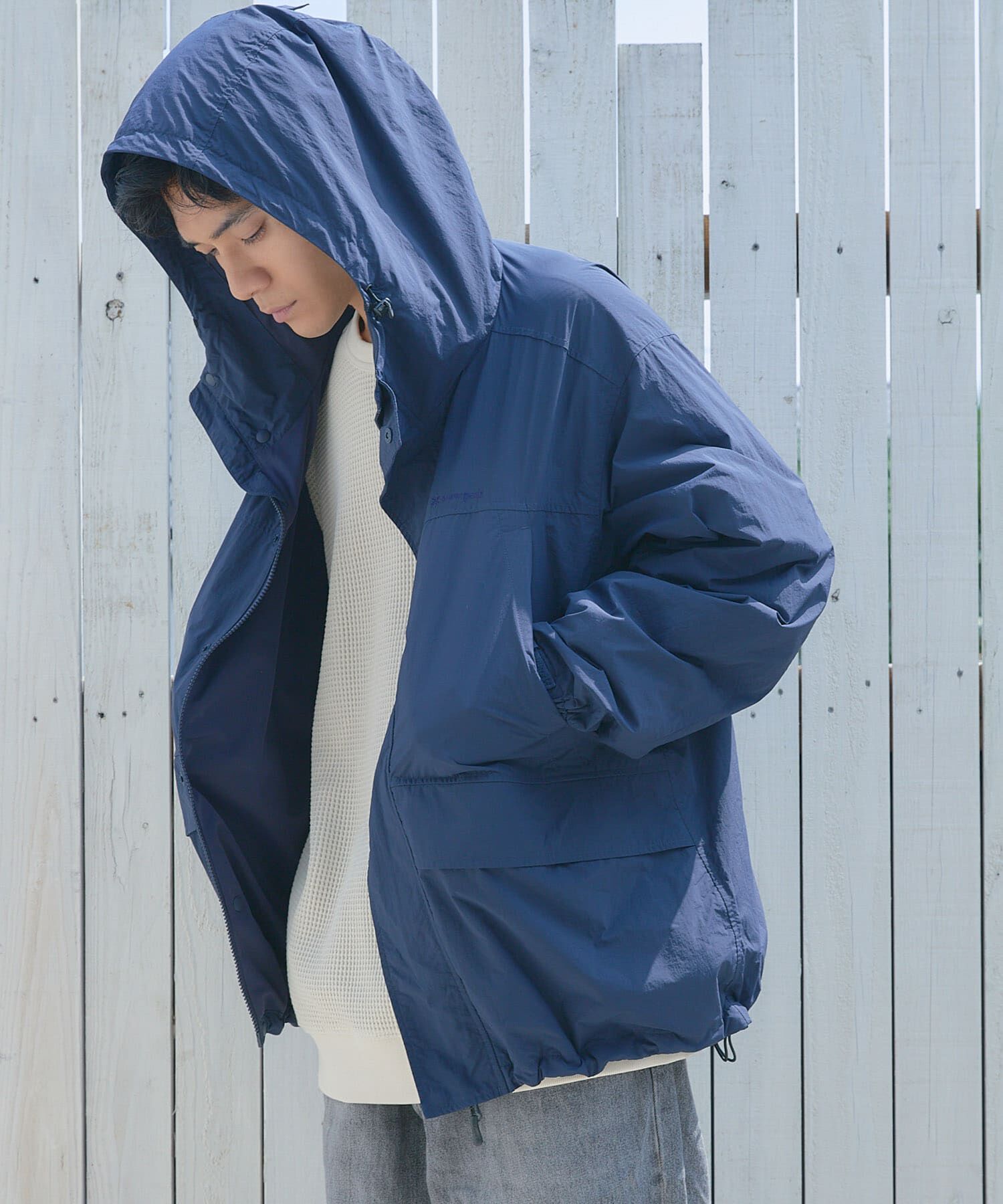 URBAN RESEARCH DOORS「『別注』Snow Peak Apparel&times;DOORS　NYLON TUSSAH PARKA」|ノーカラーコート|