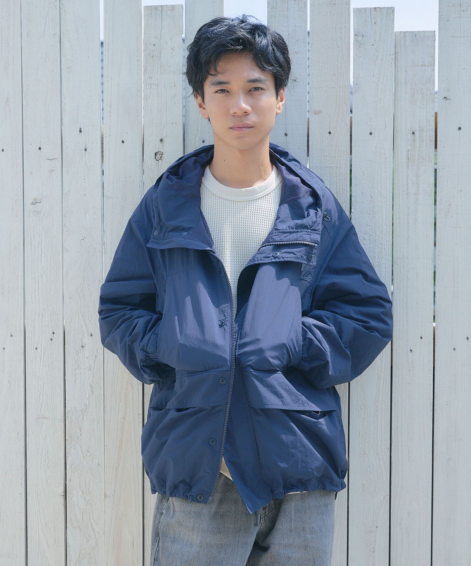 URBAN RESEARCH DOORS「『別注』Snow Peak Apparel&times;DOORS　NYLON TUSSAH PARKA」|ノーカラーコート|