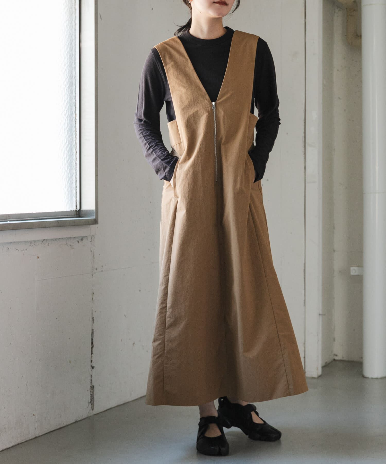 URBAN RESEARCH DOORS「FORK&SPOON　ナイロンテントワンピース」|ワンピース|