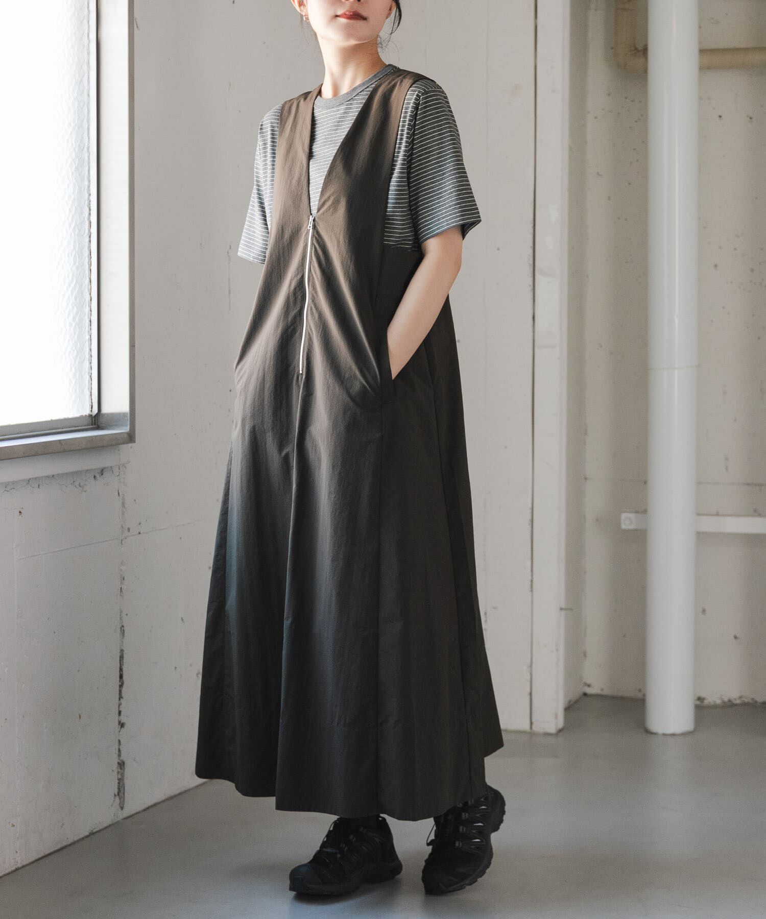 URBAN RESEARCH DOORS「FORK&SPOON　ナイロンテントワンピース」|ワンピース|