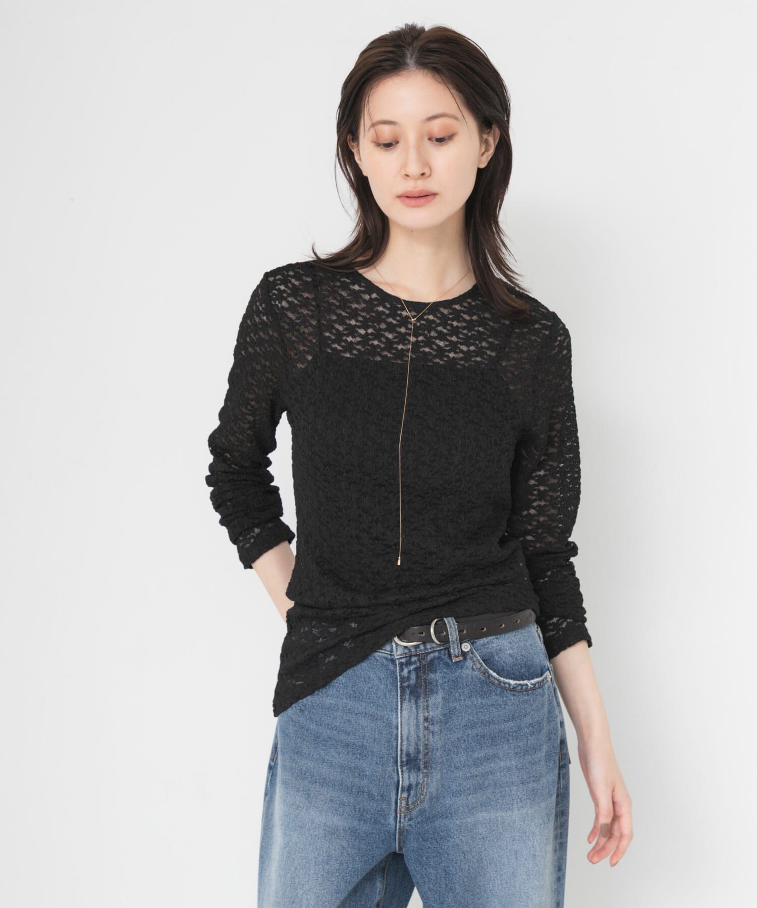 URBAN RESEARCH「ストレッチレースカットソー」|Tシャツ・カットソー|
