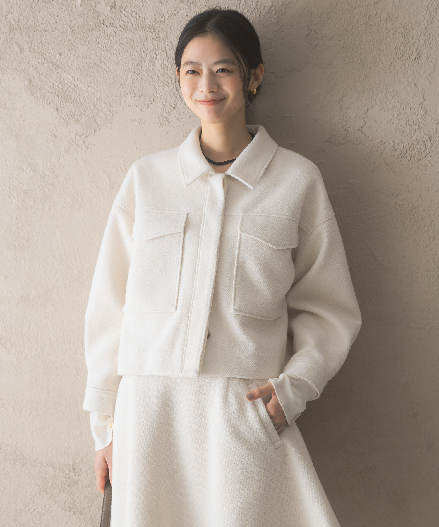 URBAN RESEARCH ROSSO「ブークレーブルゾン」|ブルゾン・スタジャン|オフホワイト