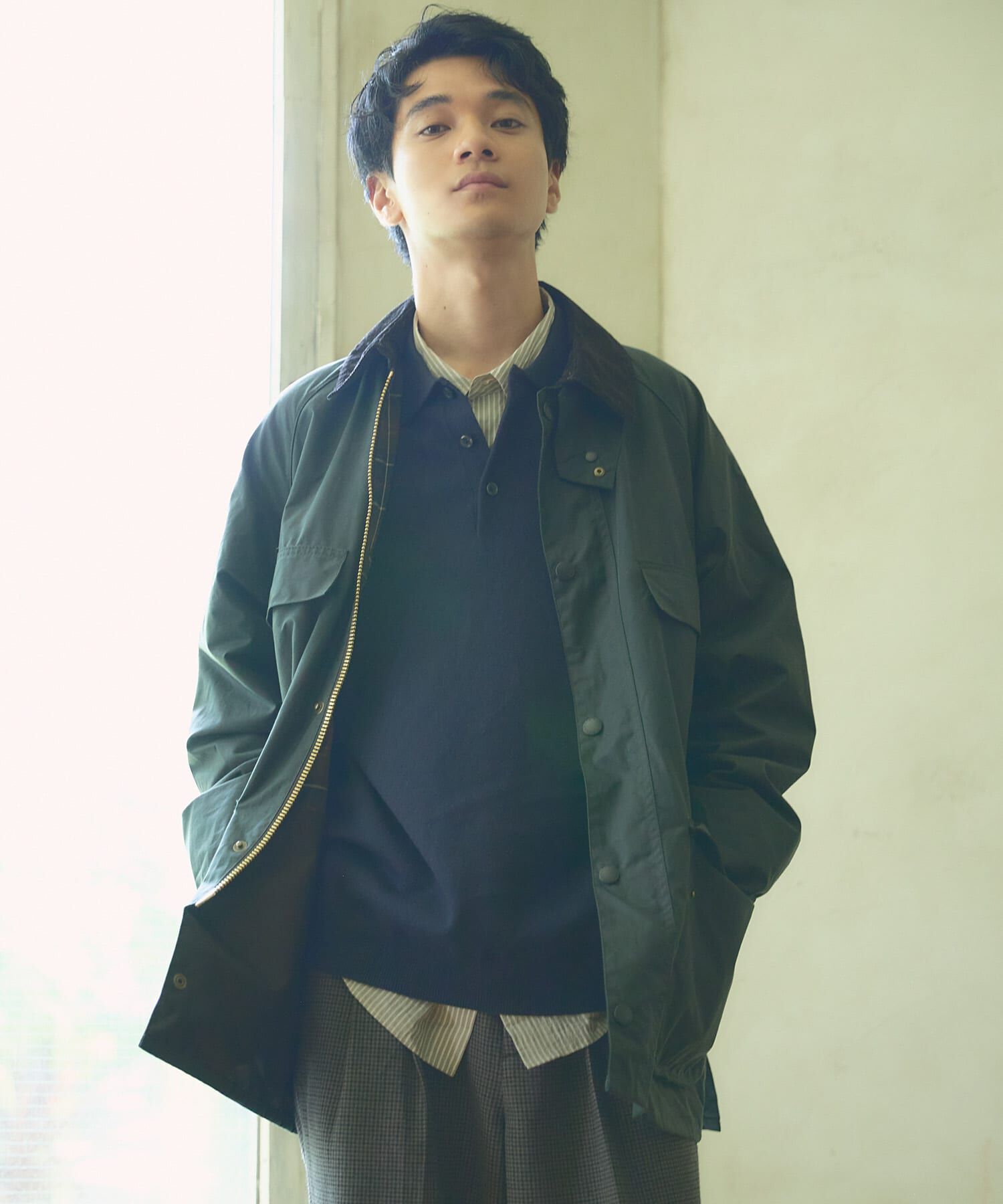 URBAN RESEARCH DOORS「Barbour　EXCLUSIVE SUGARLUMPBEDALE」|ノーカラーコート|