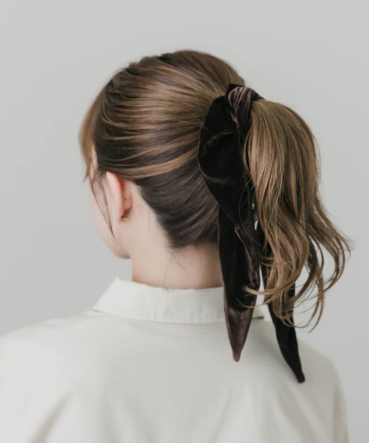 SMELLY「ベロアロングテールシュシュ」|ヘアゴム・シュシュ|