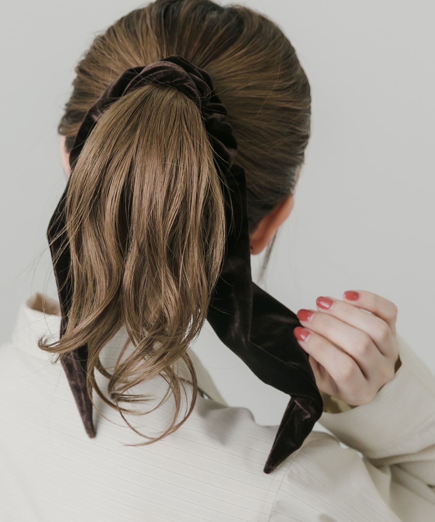 SMELLY「ベロアロングテールシュシュ」|ヘアゴム・シュシュ|