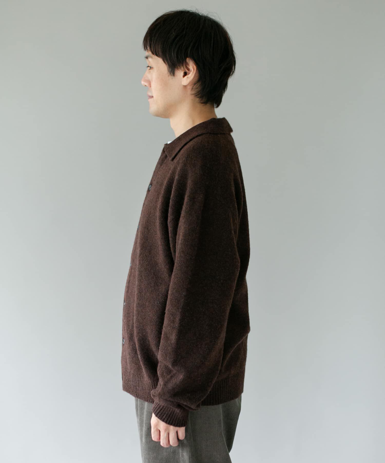 URBAN RESEARCH DOORS「『WEB限定』ウール混もちもちシャツカーディガン」|カーディガン|