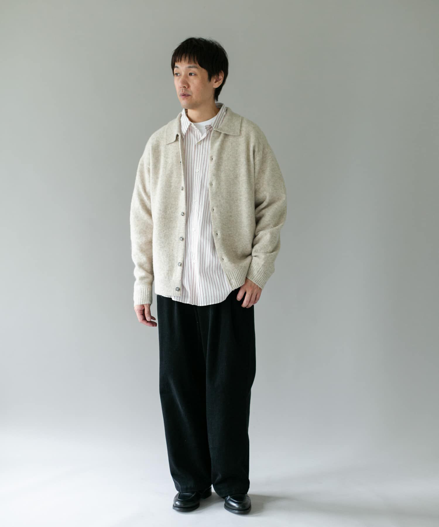URBAN RESEARCH DOORS「『WEB限定』ウール混もちもちシャツカーディガン」|カーディガン|
