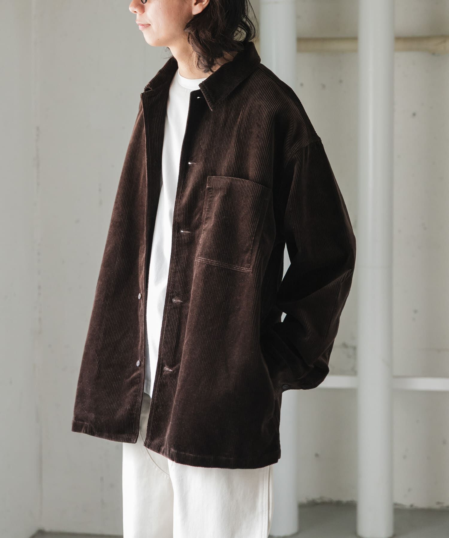 FORK&SPOON コーデュロイカバーオールジャケット（URBAN RESEARCH