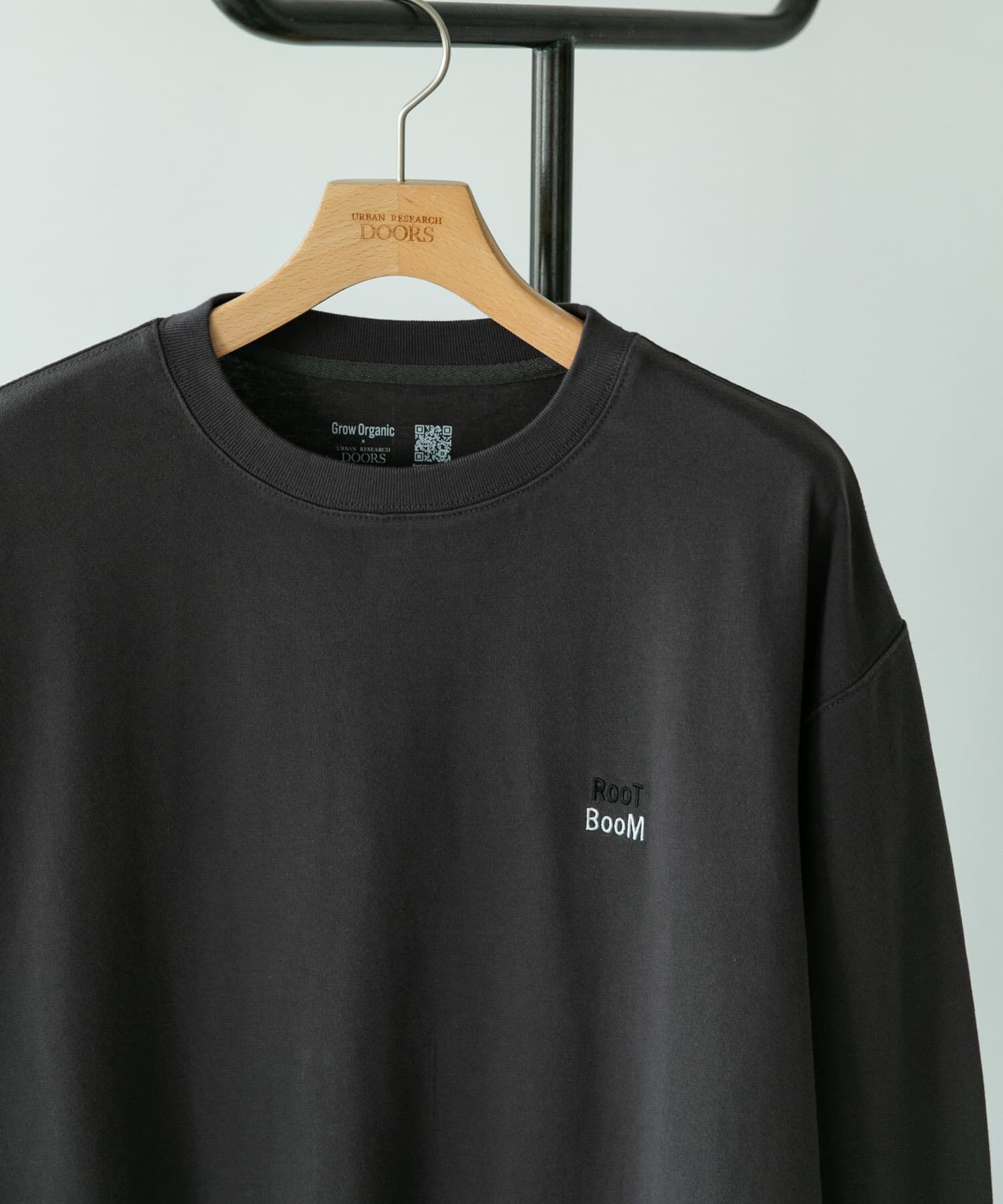 URBAN RESEARCH DOORS「GROW ORGANIC スウェットロングスリーブTシャツ」|Tシャツ・カットソー|チャコールグレー