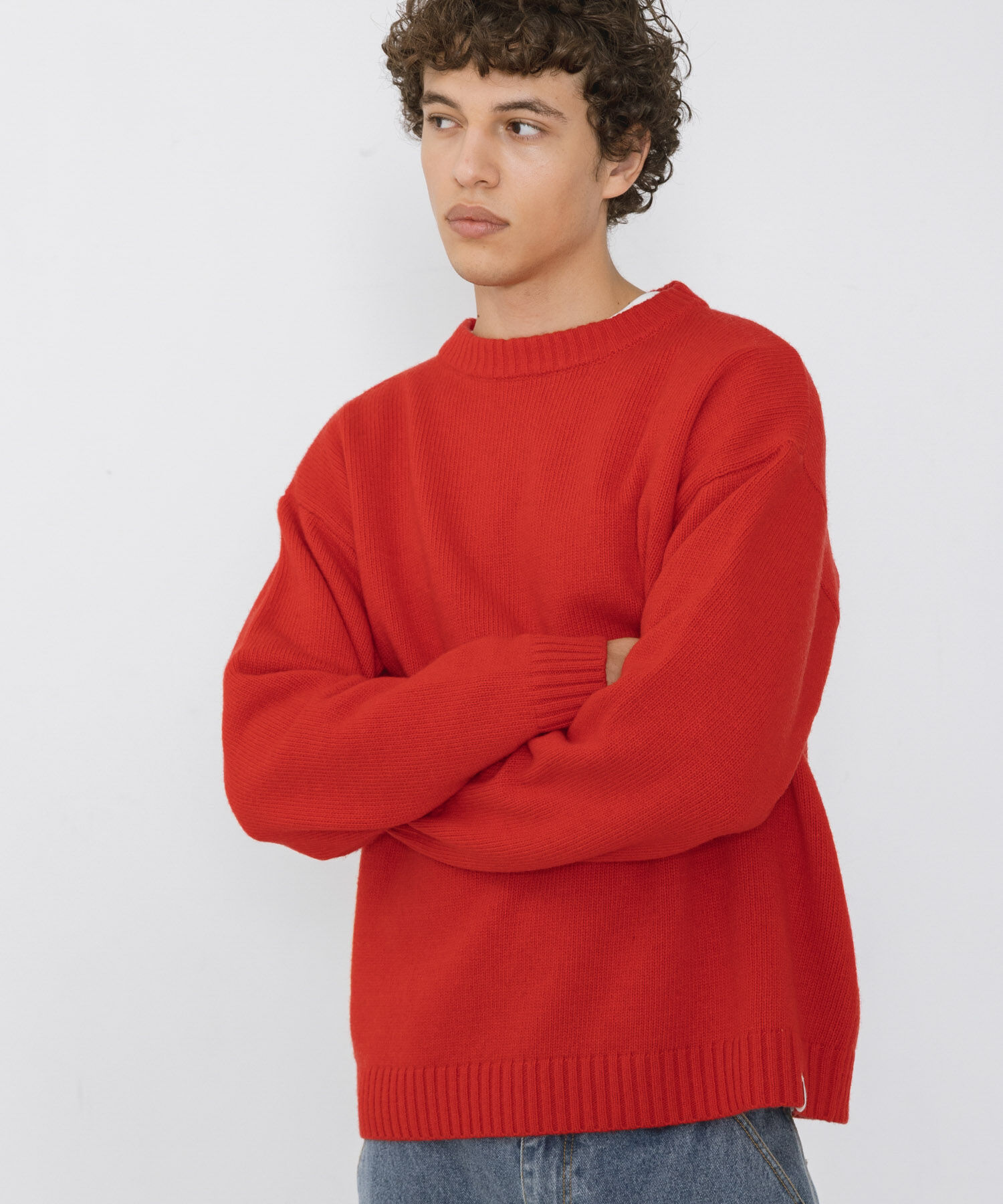 Sonny Label 「ウール混クルーネックニットプルオーバー」|ニット・セーター|レッド