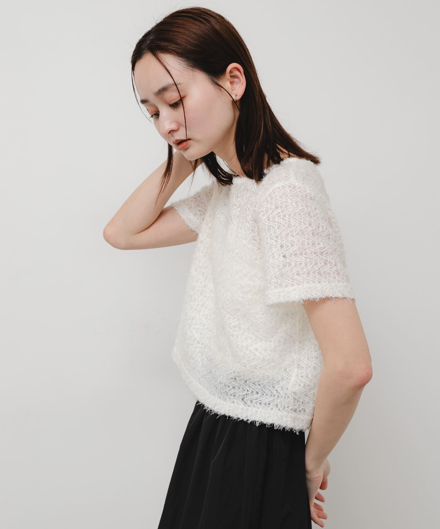 SENSE OF PLACE by URBAN RESEARCH「レースフェザーカットトップ」|Tシャツ・カットソー|