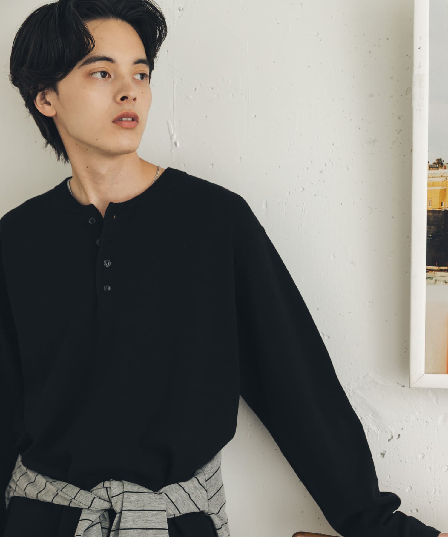 SENSE OF PLACE by URBAN RESEARCH「ストレッチヘンリーネックニット」|ニット・セーター|