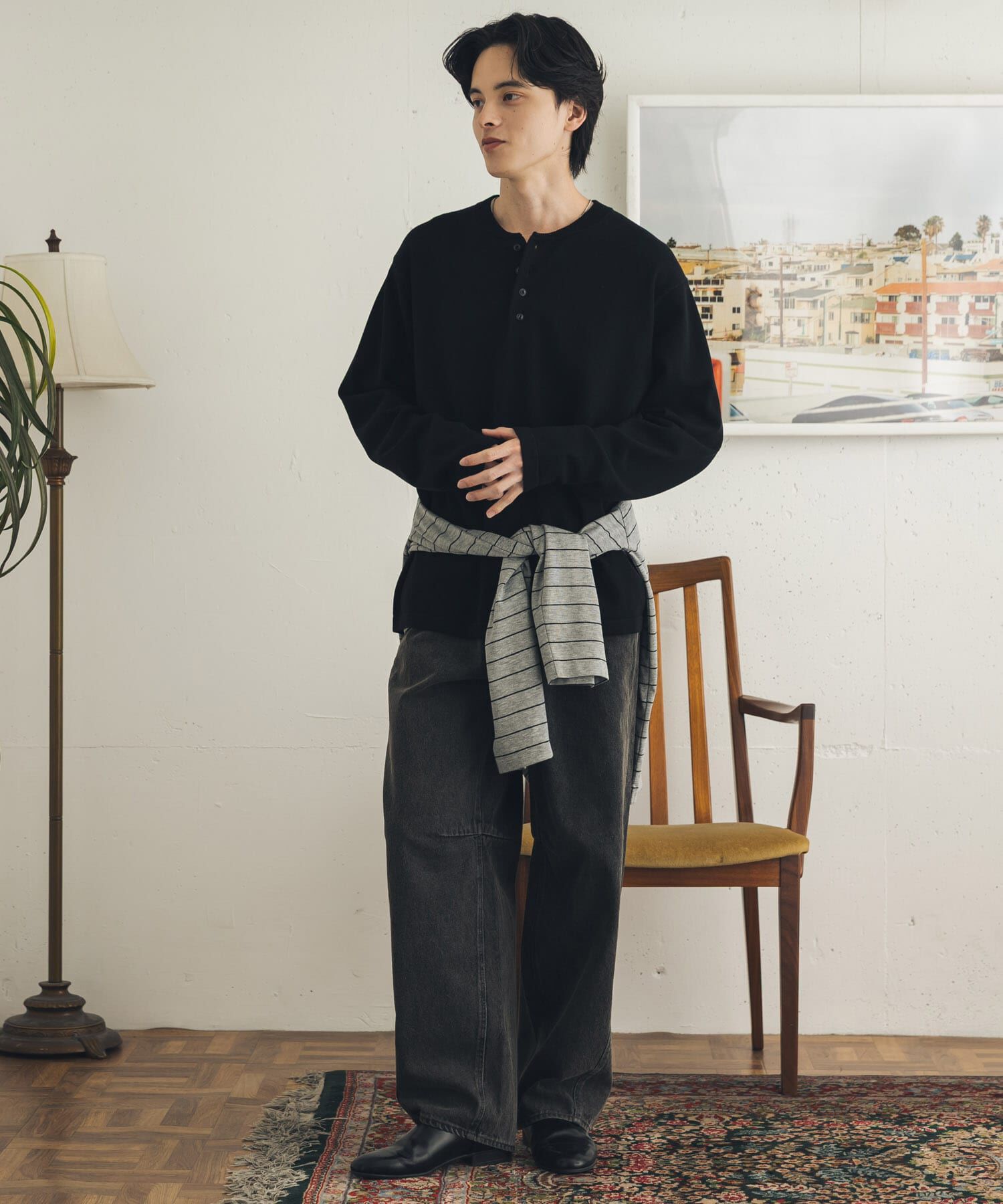 SENSE OF PLACE by URBAN RESEARCH「ストレッチヘンリーネックニット」|ニット・セーター|