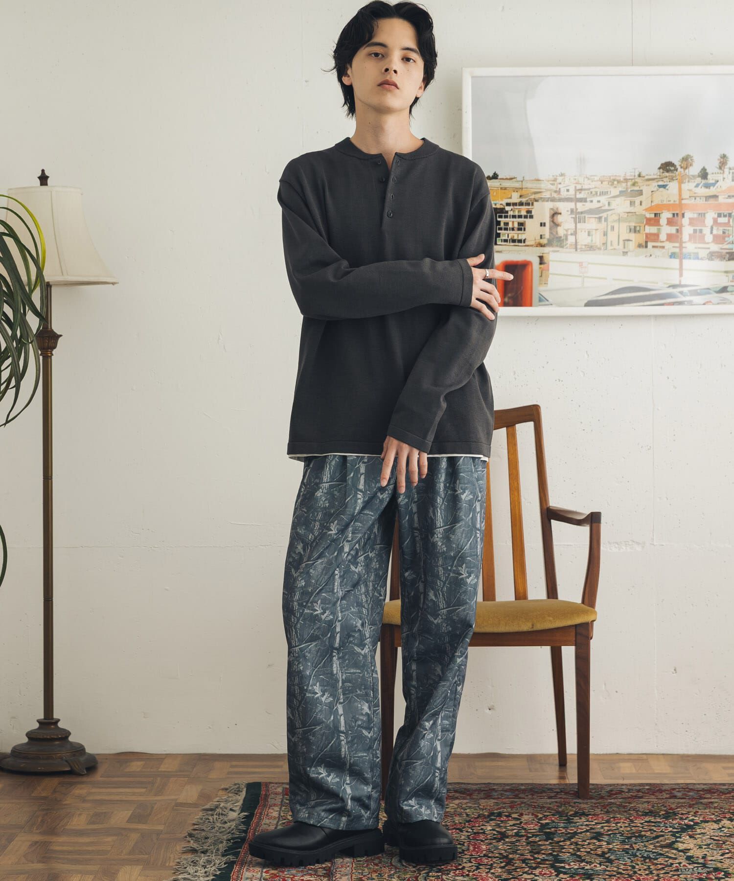 SENSE OF PLACE by URBAN RESEARCH「ストレッチヘンリーネックニット」|ニット・セーター|