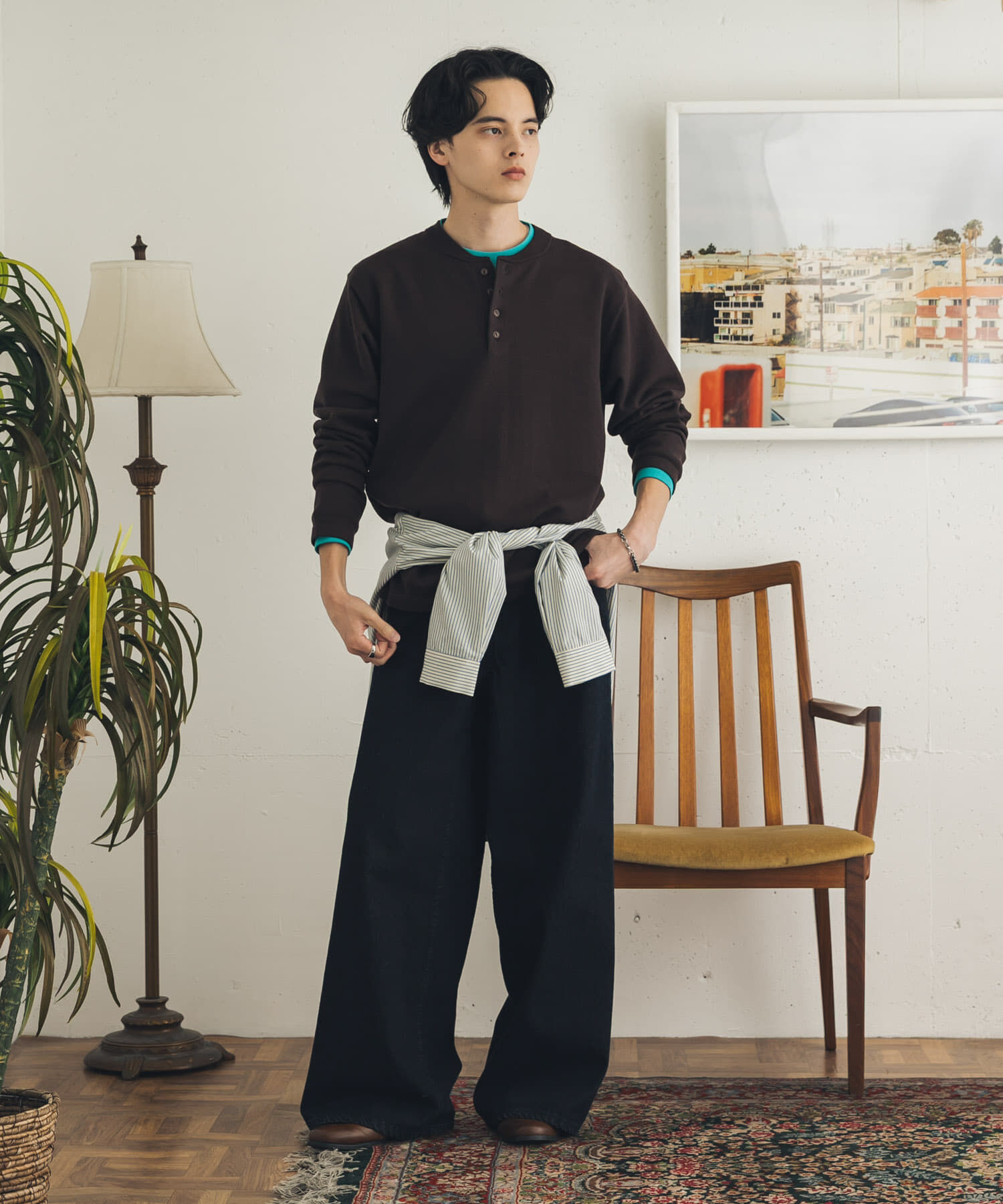 SENSE OF PLACE by URBAN RESEARCH「ストレッチヘンリーネックニット」|ニット・セーター|