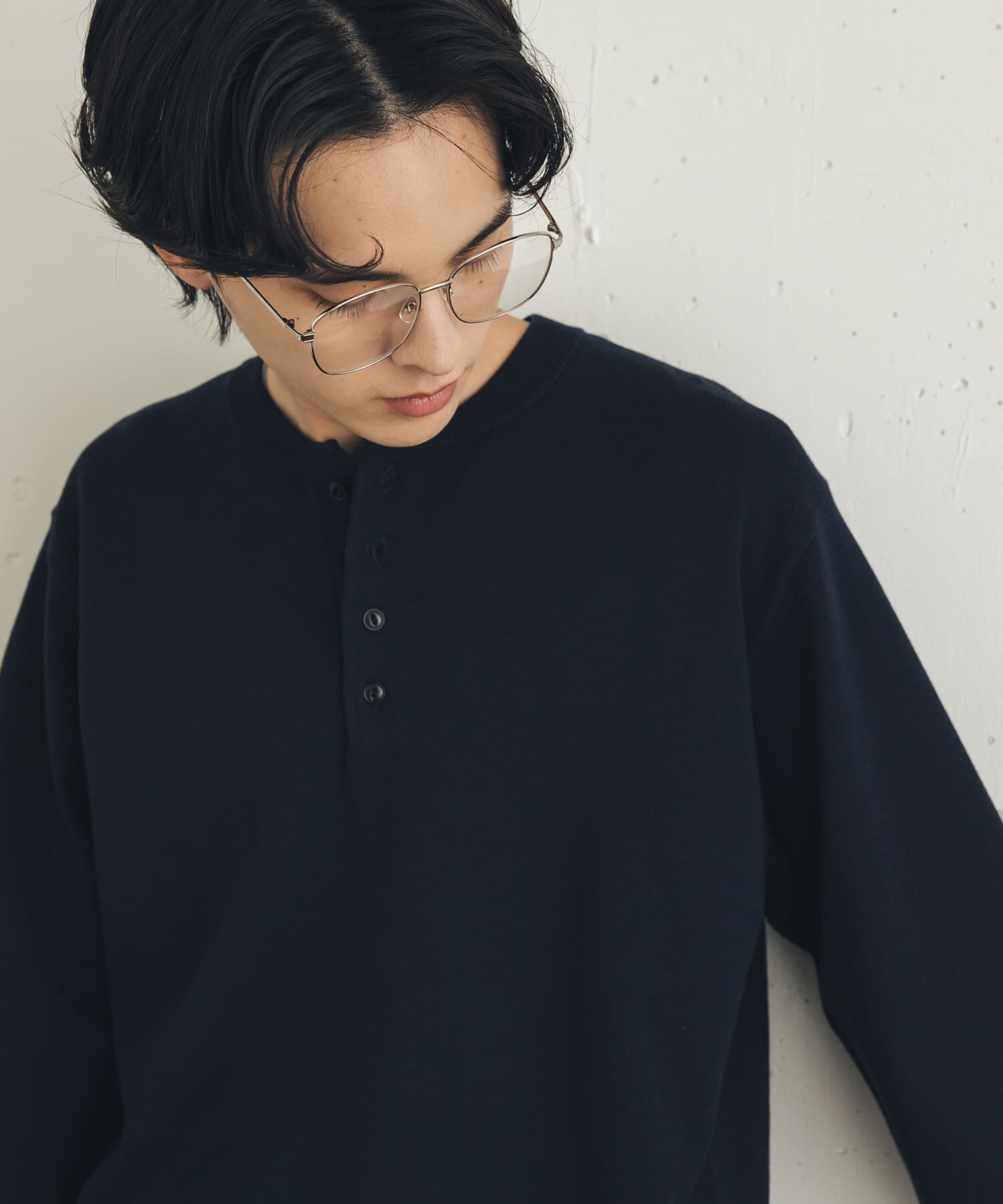 SENSE OF PLACE by URBAN RESEARCH「ストレッチヘンリーネックニット」|ニット・セーター|