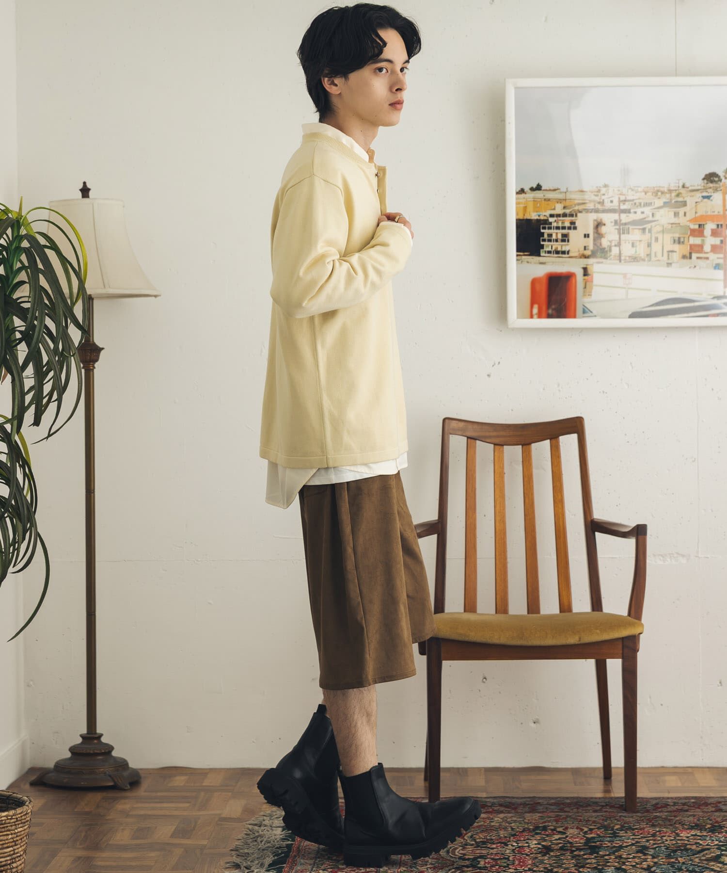 SENSE OF PLACE by URBAN RESEARCH「ストレッチヘンリーネックニット」|ニット・セーター|
