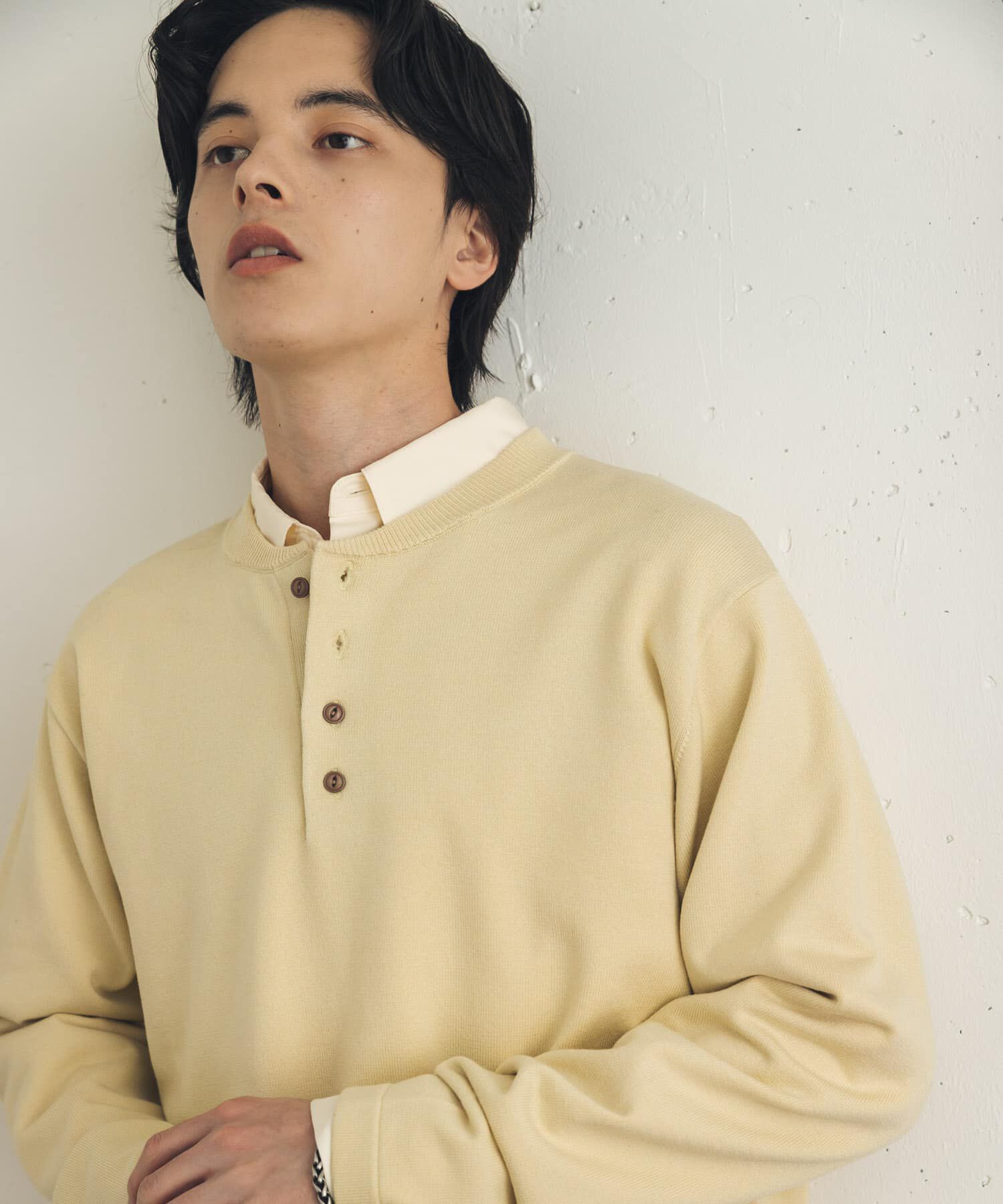 SENSE OF PLACE by URBAN RESEARCH「ストレッチヘンリーネックニット」|ニット・セーター|