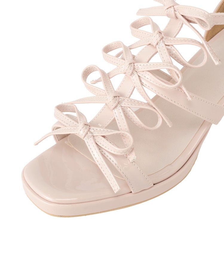 Maison de FLEUR「エナメルリボンサンダル」|サンダル|