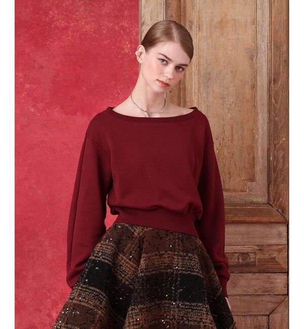 LOULOU WILLOUGHBY「オフショルスエットプルオーバー」|Tシャツ・カットソー|