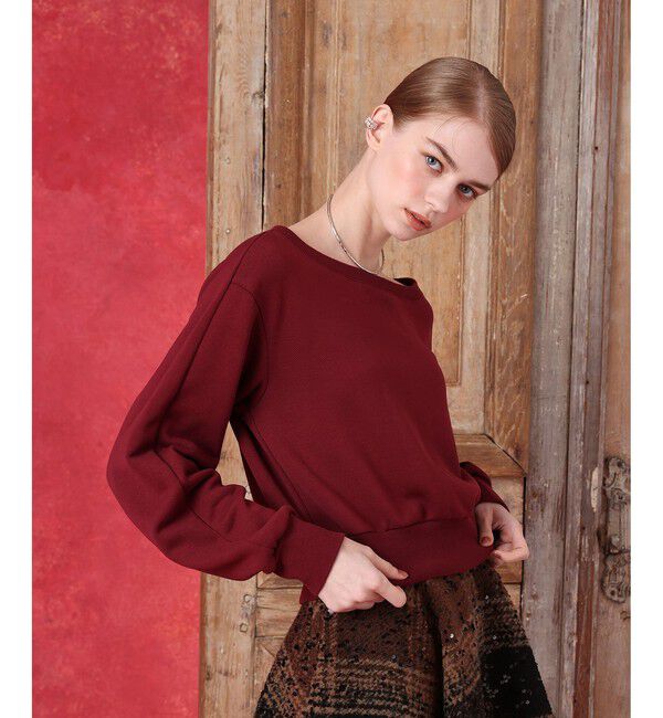 LOULOU WILLOUGHBY「オフショルスエットプルオーバー」|Tシャツ・カットソー|