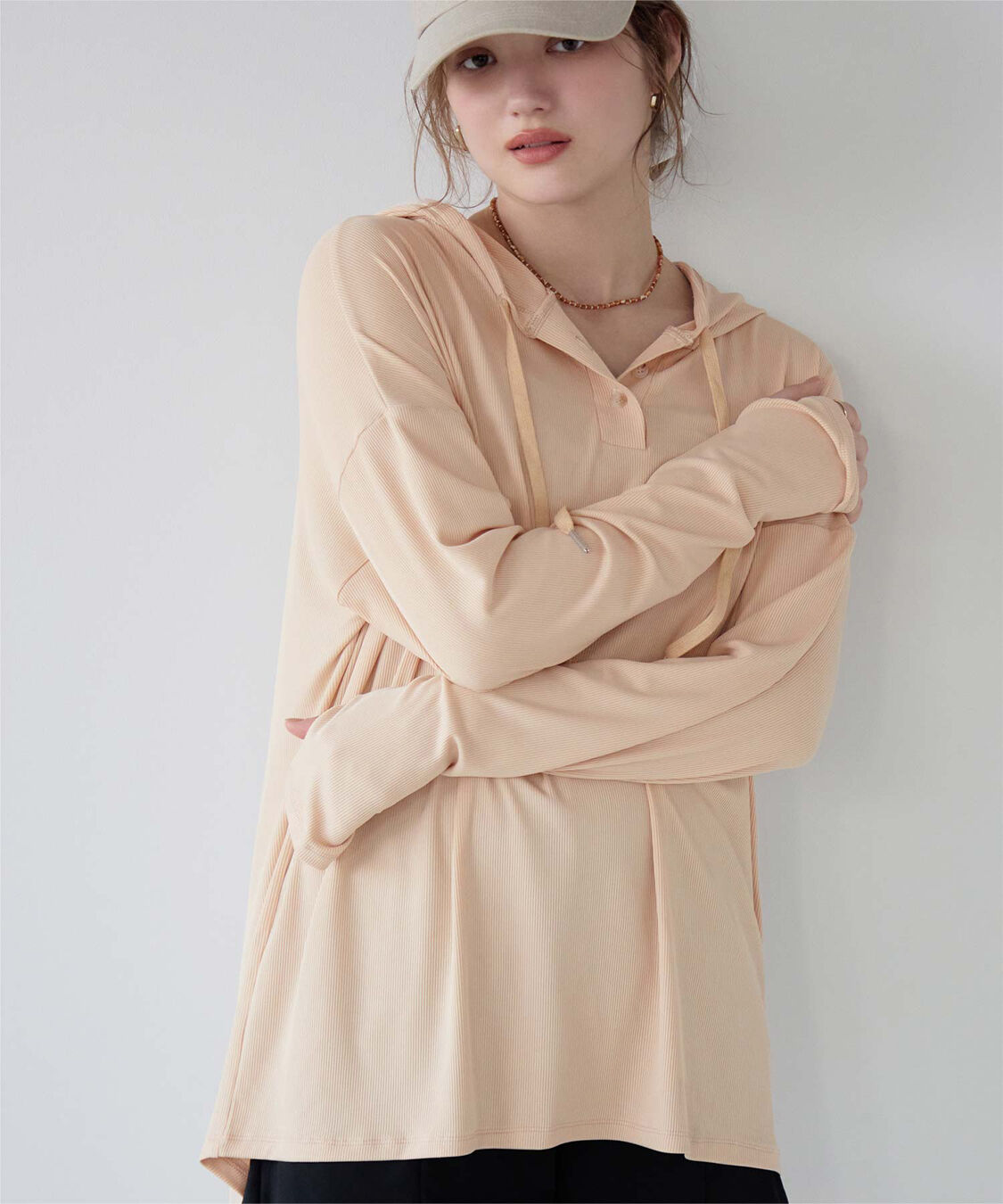 SEA DRESS「オーバーシルエットラッシュパーカープルオーバー」|ビキニトップス|