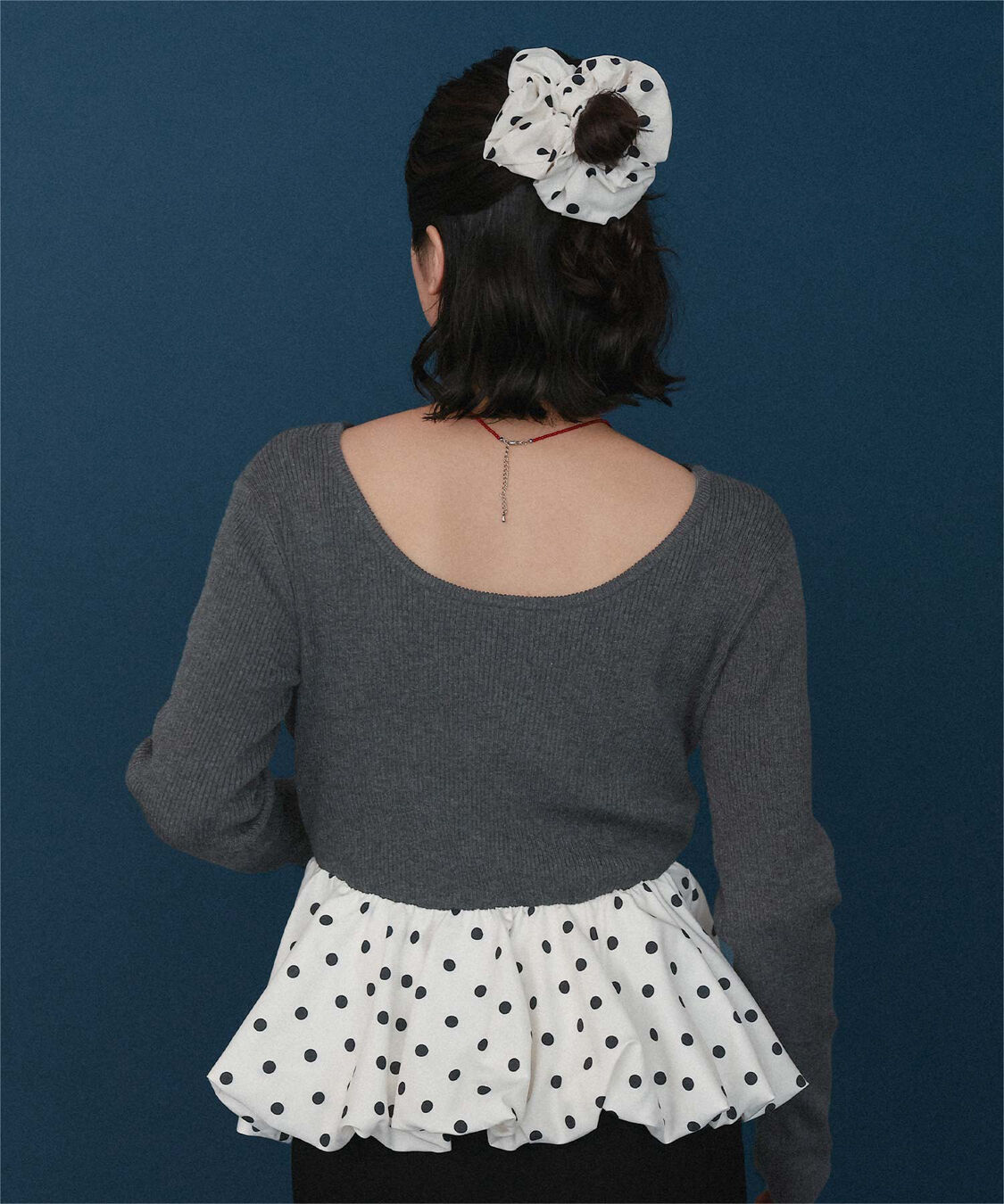 miette「シュシュセットペプラムドッキングニット」|ニット・セーター|