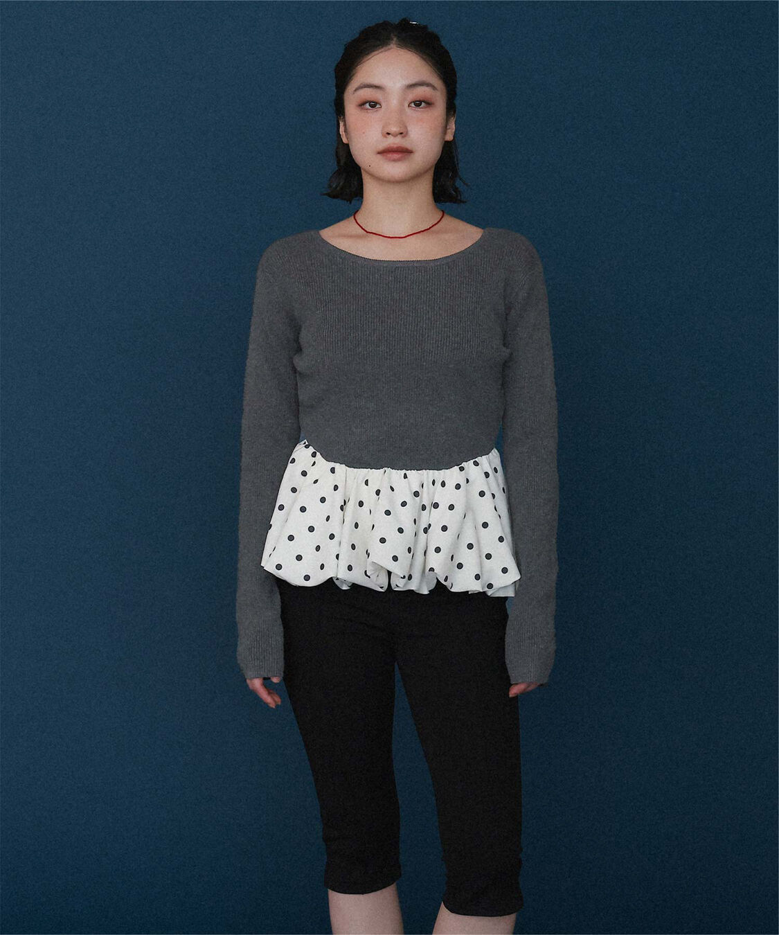 miette「シュシュセットペプラムドッキングニット」|ニット・セーター|