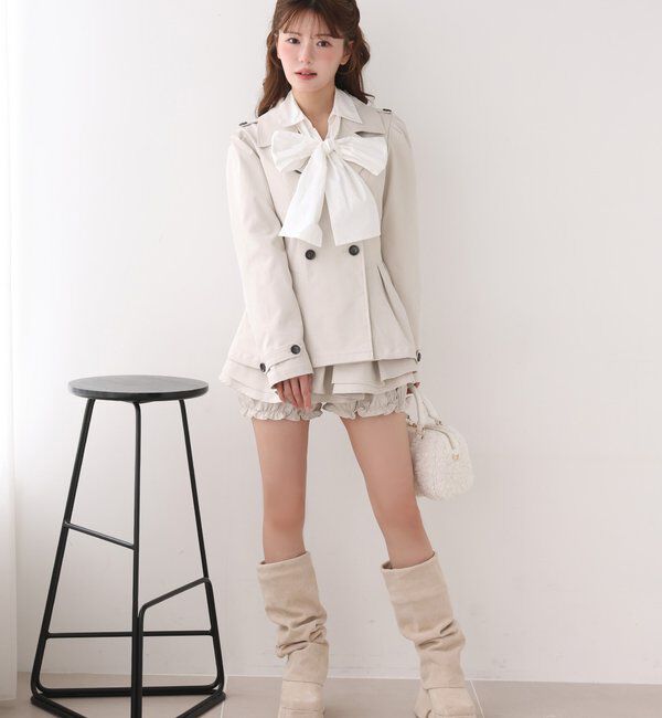  「【Premium order】くびれ爆誕ペプラムジャケット/セットアップ可能」|ダウンベスト・ベスト|
