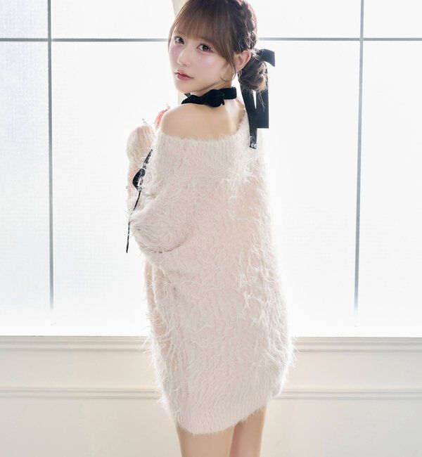  「【Premium order】ふわモテジュエルニットワンピ」|ワンピース|