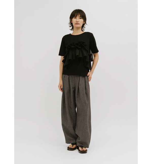 MIDIUMISOLID「MIDIUMISOLID for Ladies タックカーブバレルパンツ」|その他|