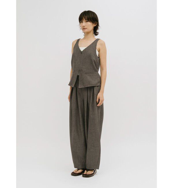MIDIUMISOLID「MIDIUMISOLID for Ladies タックカーブバレルパンツ」|その他|