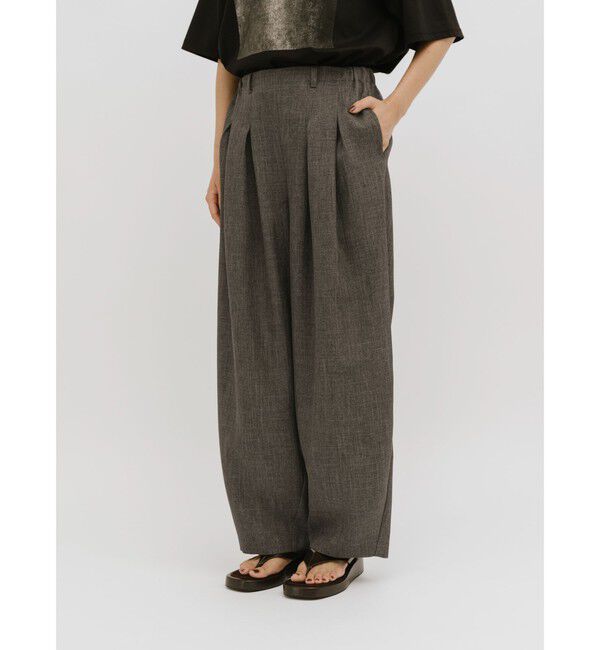 MIDIUMISOLID「MIDIUMISOLID for Ladies タックカーブバレルパンツ」|その他|