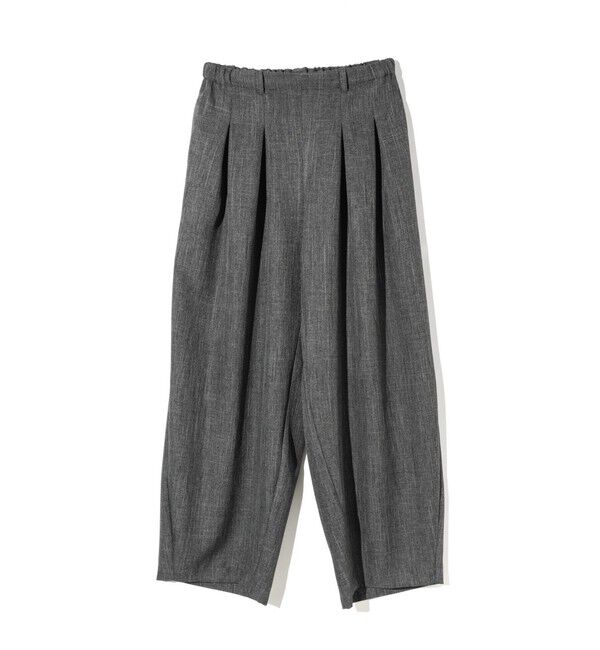 MIDIUMISOLID「MIDIUMISOLID for Ladies タックカーブバレルパンツ」|その他|トップブラック