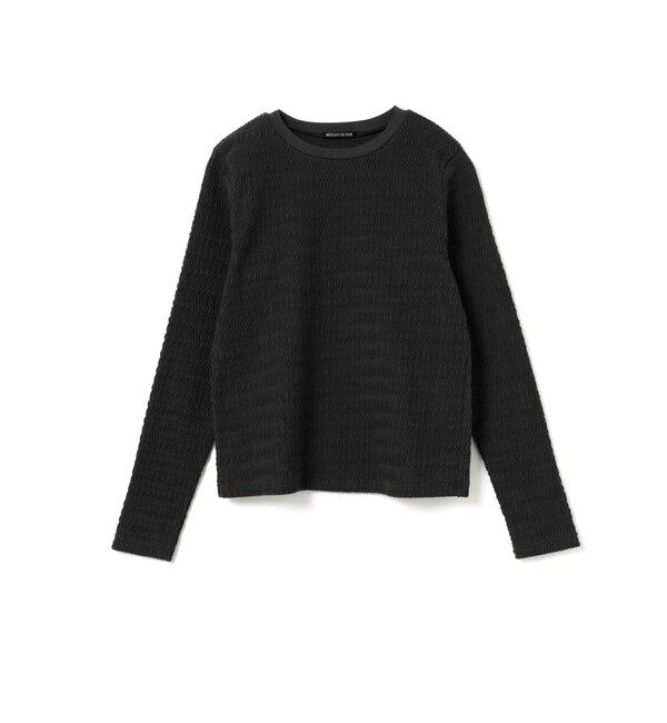 mizuiro ind「mizuiro ind オーガニックコットンブレンドレースプルオーバー」|Tシャツ・カットソー|ブラック