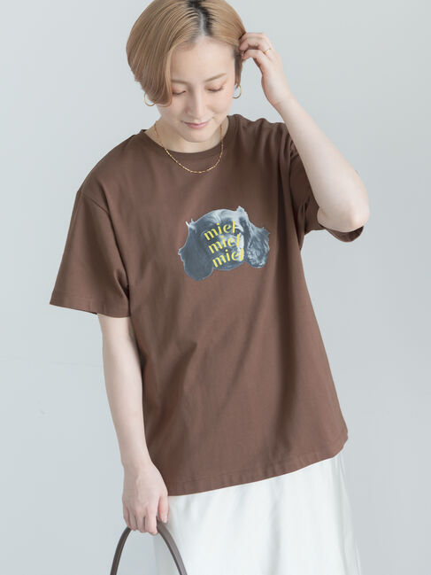 Te chichi「アニマルフォトプリントTシャツ」|Tシャツ・カットソー|ブラウン