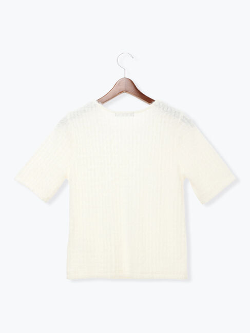 Te chichi「レーシーシャギーハーフスリーブトップス」|Tシャツ・カットソー|