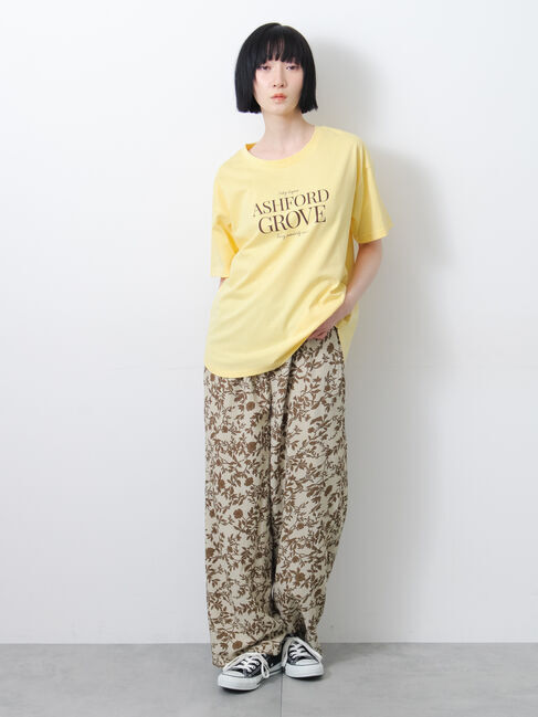 Samansa Mos2「◇【接触冷感】ロゴプリントTシャツ」|Tシャツ・カットソー|