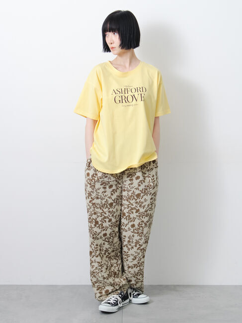 Samansa Mos2「◇【接触冷感】ロゴプリントTシャツ」|Tシャツ・カットソー|