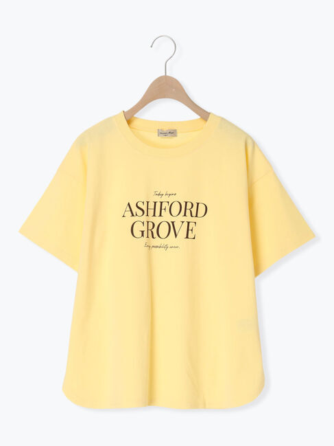 Samansa Mos2「◇【接触冷感】ロゴプリントTシャツ」|Tシャツ・カットソー|