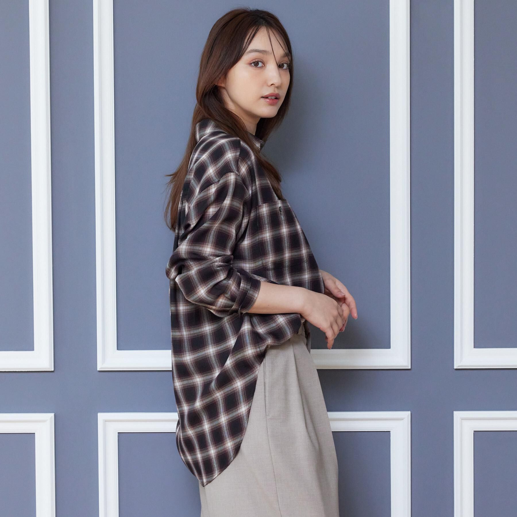 DRESSTERIOR「【ウォッシャブル】ビエラオンブレチェックシャツ」|シャツ・ブラウス|