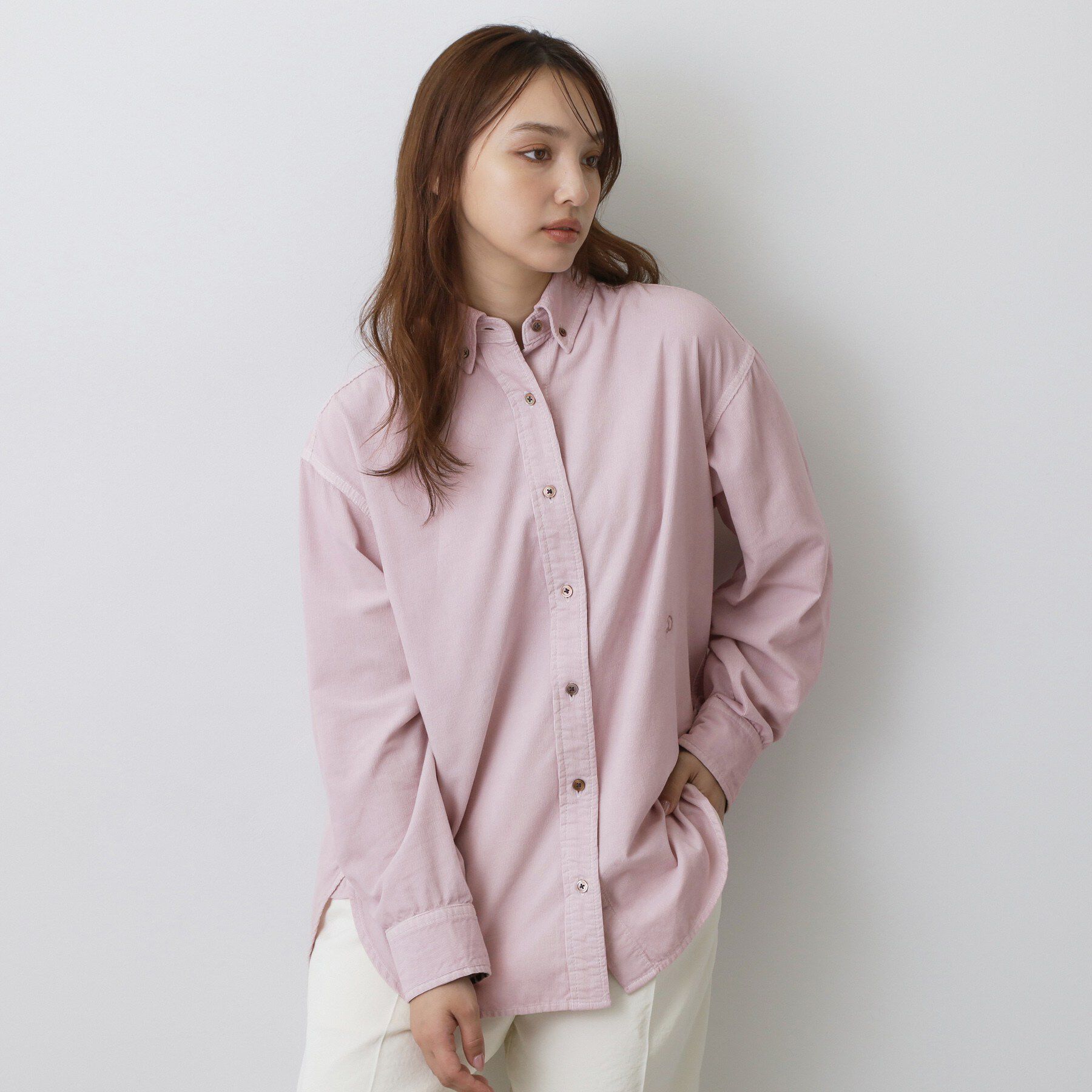 DRESSTERIOR「【軽やかな着心地】コーデュロイ オーバーサイズシャツ」|シャツ・ブラウス|