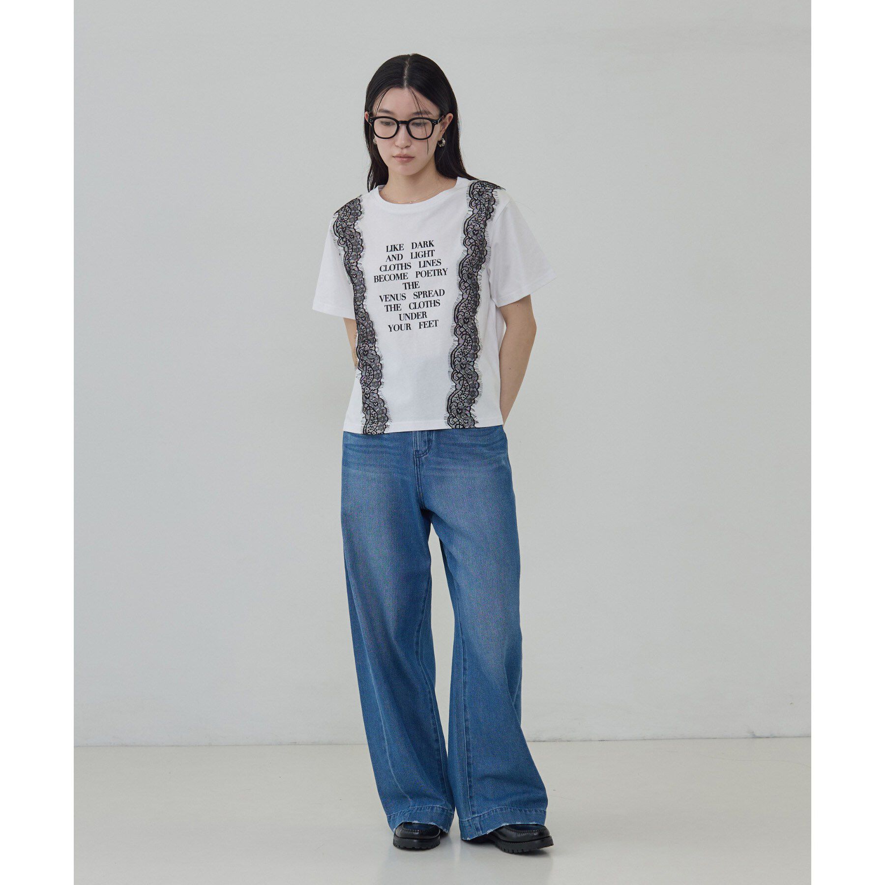 GALLEST「レースステッチドTシャツ」|Tシャツ・カットソー|