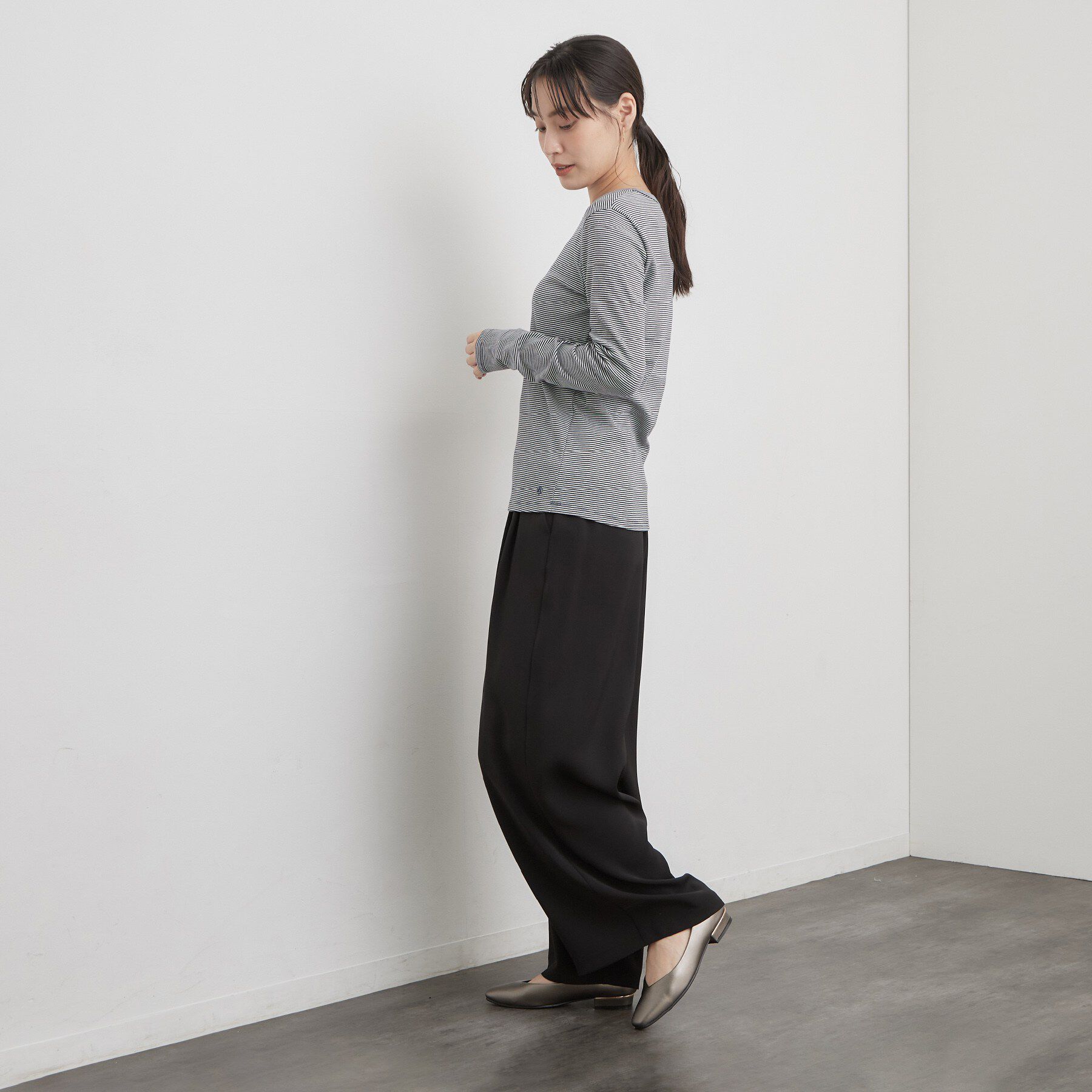 OPAQUE.CLIP「【PETIT BATEAU／プチバトー】ミニマリニエールミラレクルーネック半袖Tシャツ」|Tシャツ・カットソー|