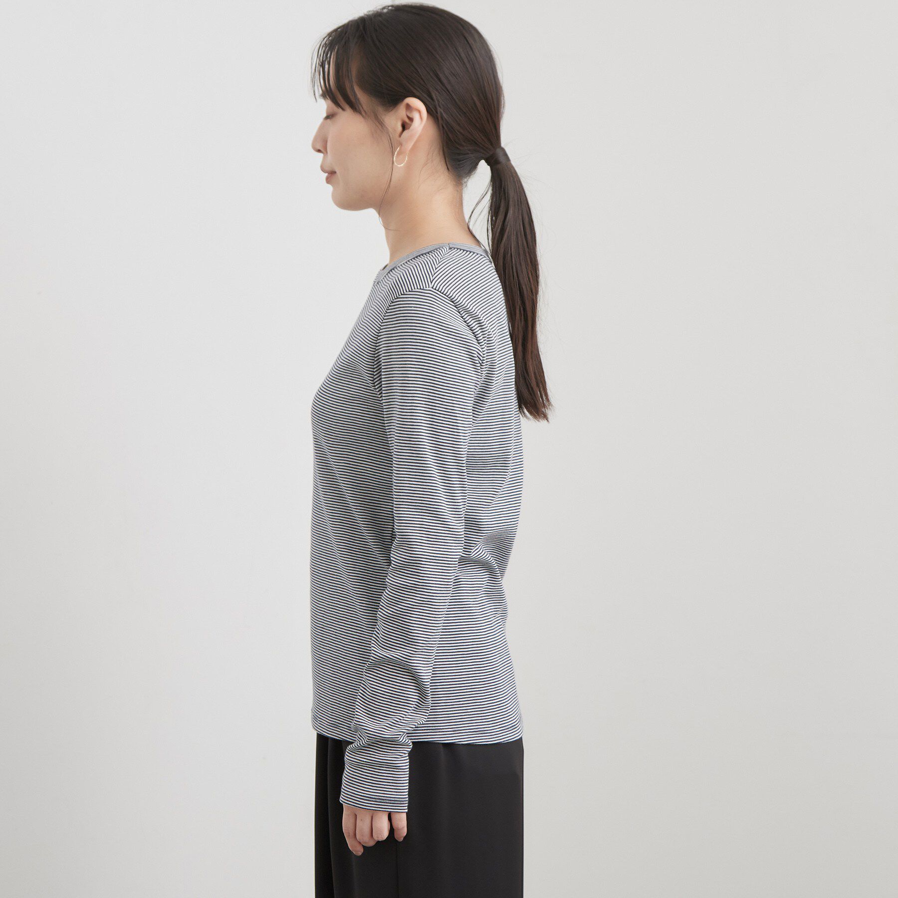 OPAQUE.CLIP「【PETIT BATEAU／プチバトー】ミニマリニエールミラレクルーネック半袖Tシャツ」|Tシャツ・カットソー|
