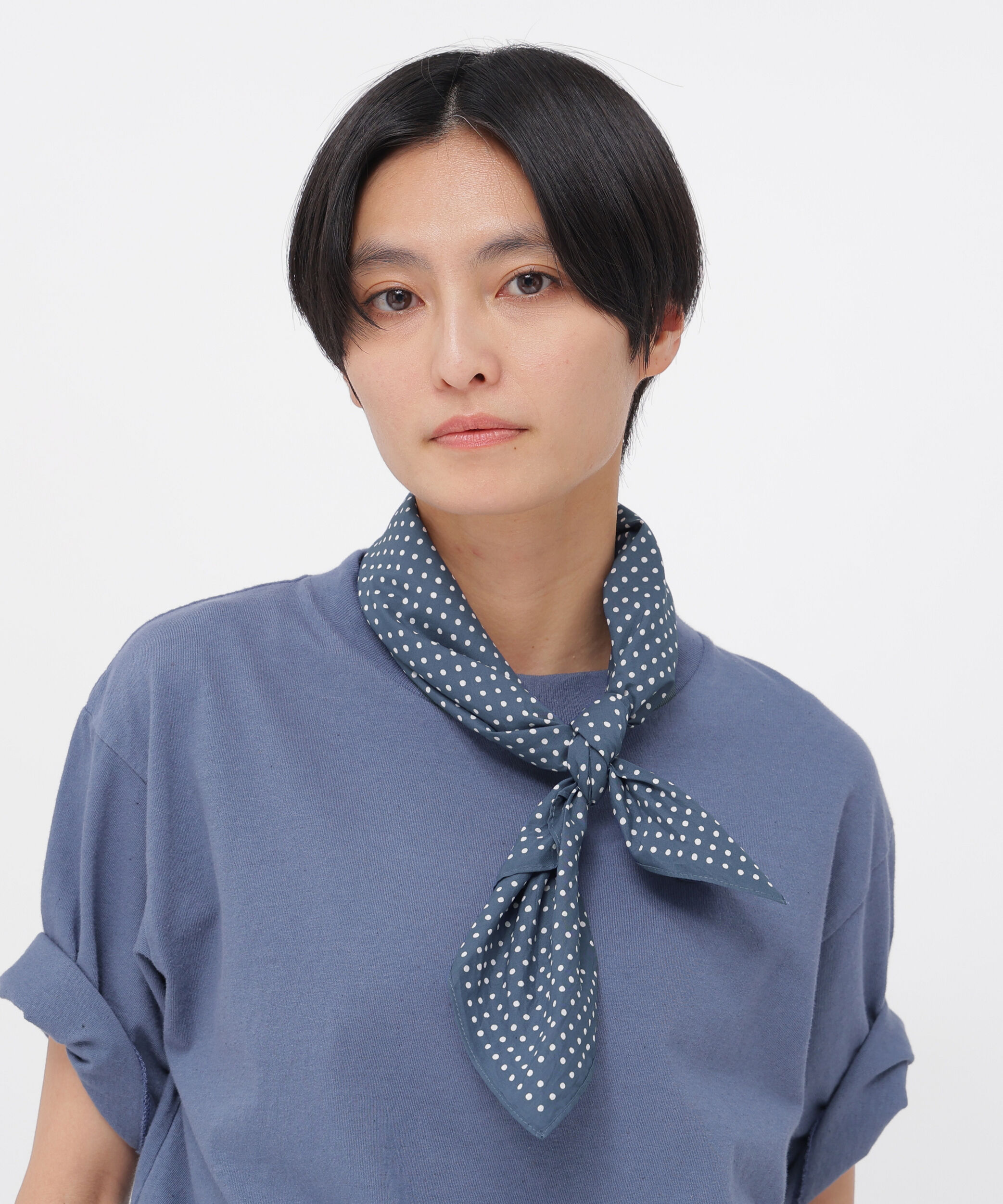 MHL.「VINTAGE SPOTS SCARF」|バンダナ・スカーフ|