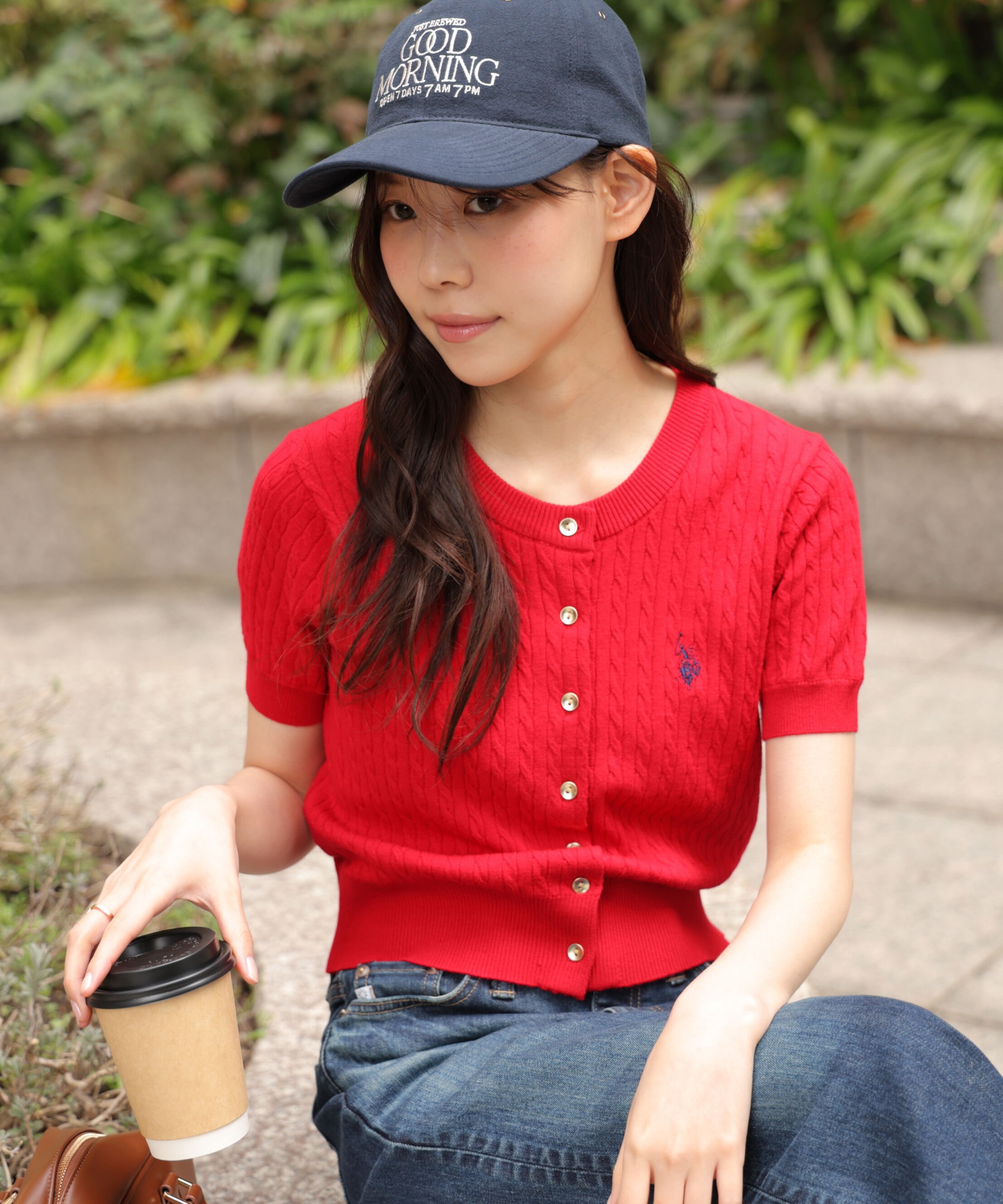  「U.S. POLO ASSN./ユーエスポロアッスン別注／金釦ケーブルカーディガン」|ニット・セーター|
