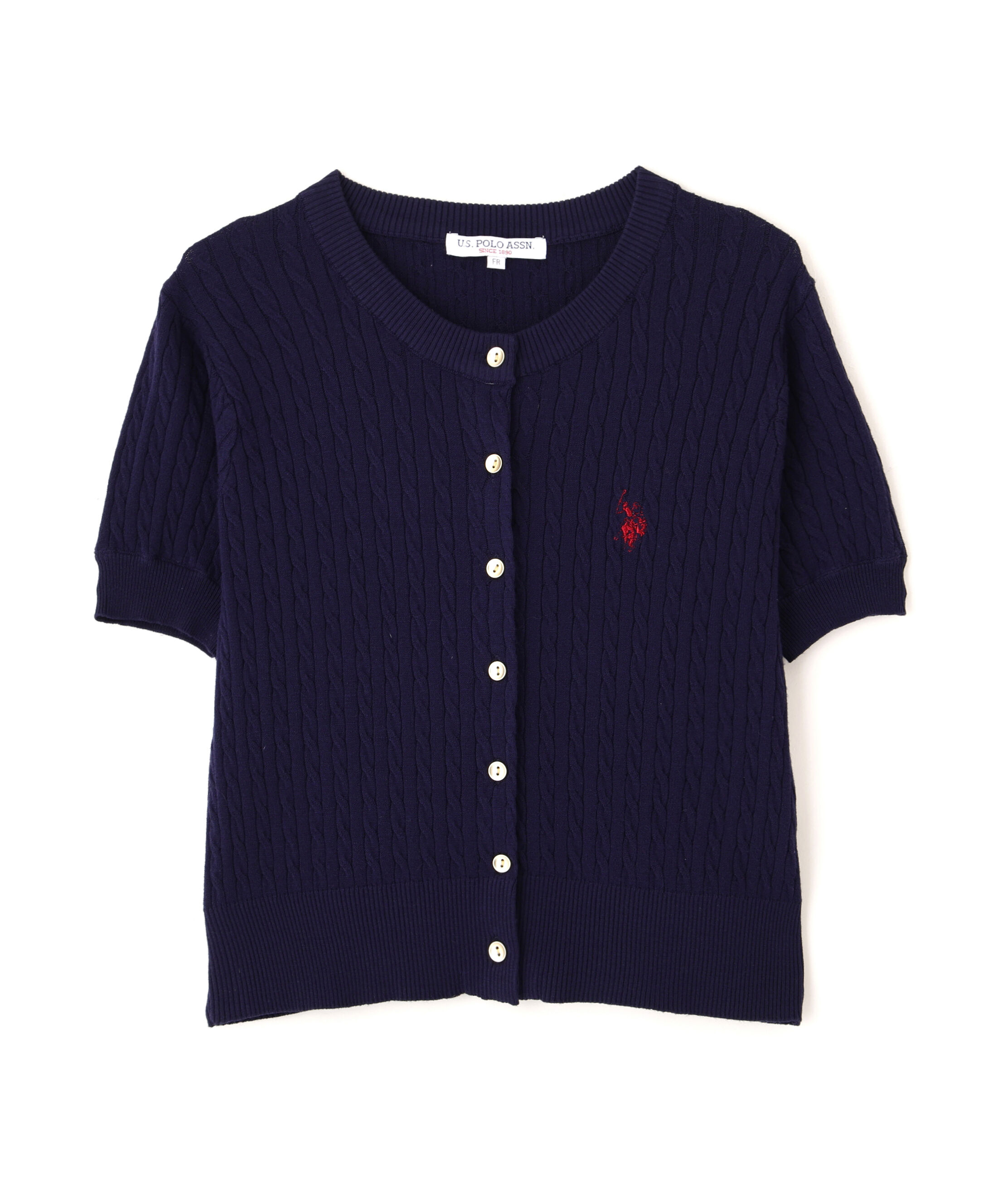  「U.S. POLO ASSN./ユーエスポロアッスン別注／金釦ケーブルカーディガン」|ニット・セーター|
