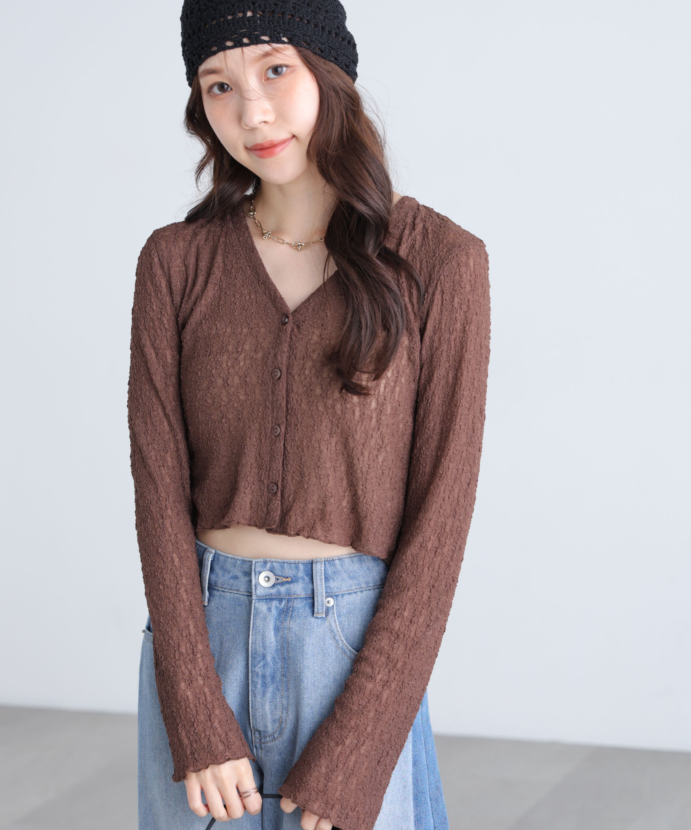  「シアーチュールレースカーディガン」|Tシャツ・カットソー|